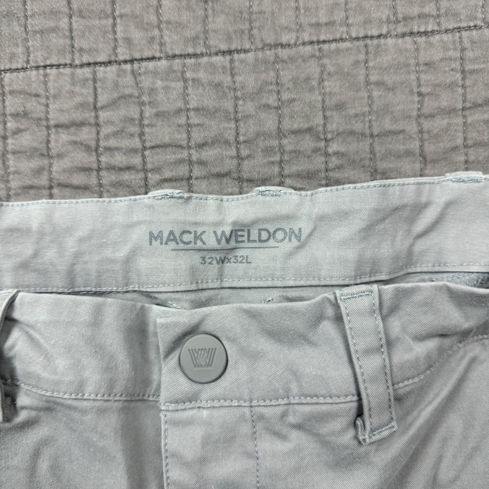 Mack Weldon Radius Chino Pants Mens 32x32 (32x30) Grey Stretch Tech Performance - Picture 10 of 15